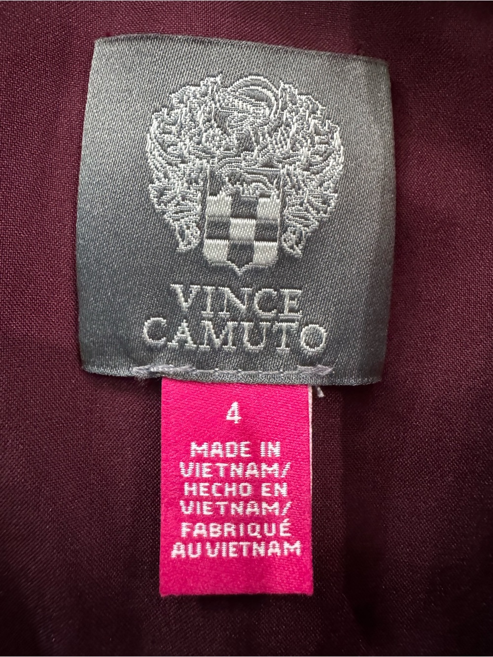 Vince Camuto Chiffon Floral Ruffle Maxi Dress Burgundy NWT Wedding Guest Size - Picture 9 of 11